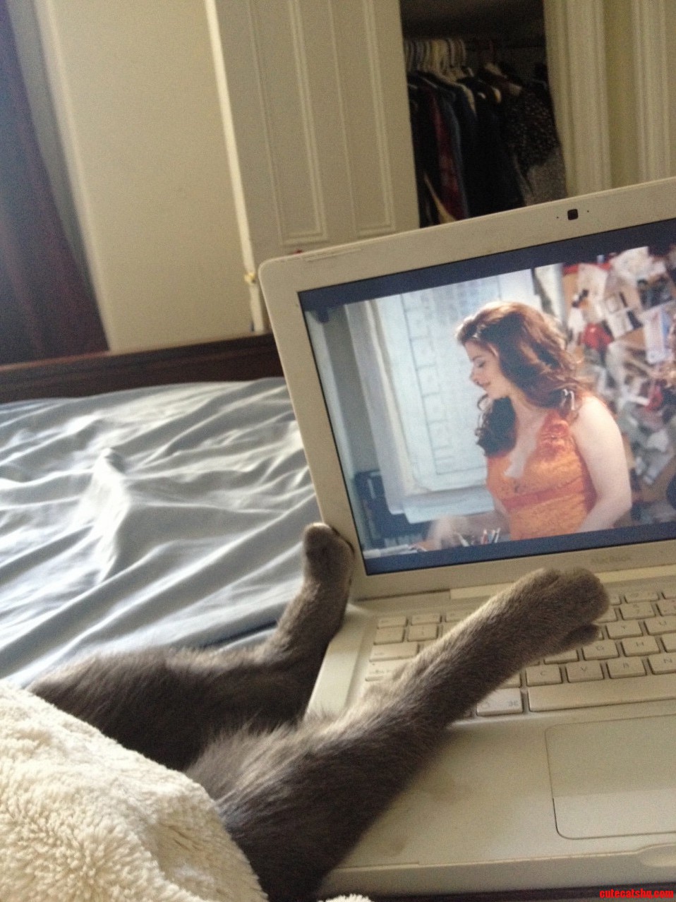 Kicking Back Watching His Favourite Show
