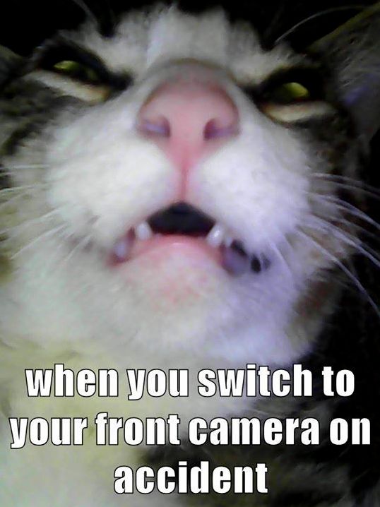 When You Switch to Your Front Camera on Accident