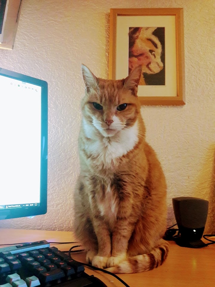 My 13 Year-old Ginger Posing Under Her Portrait.