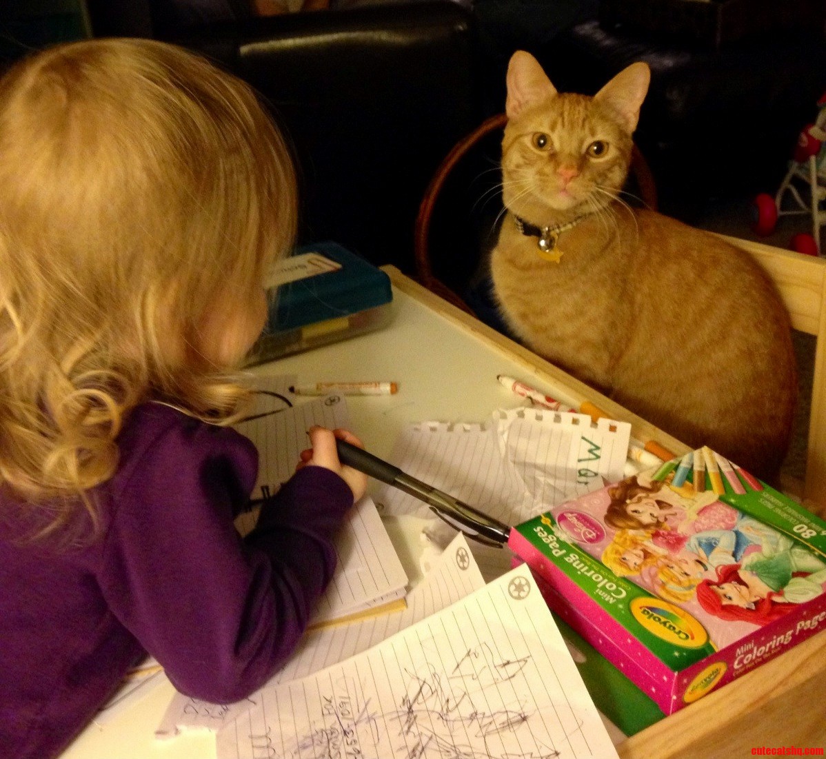 Lilah And Her Drawing Partner