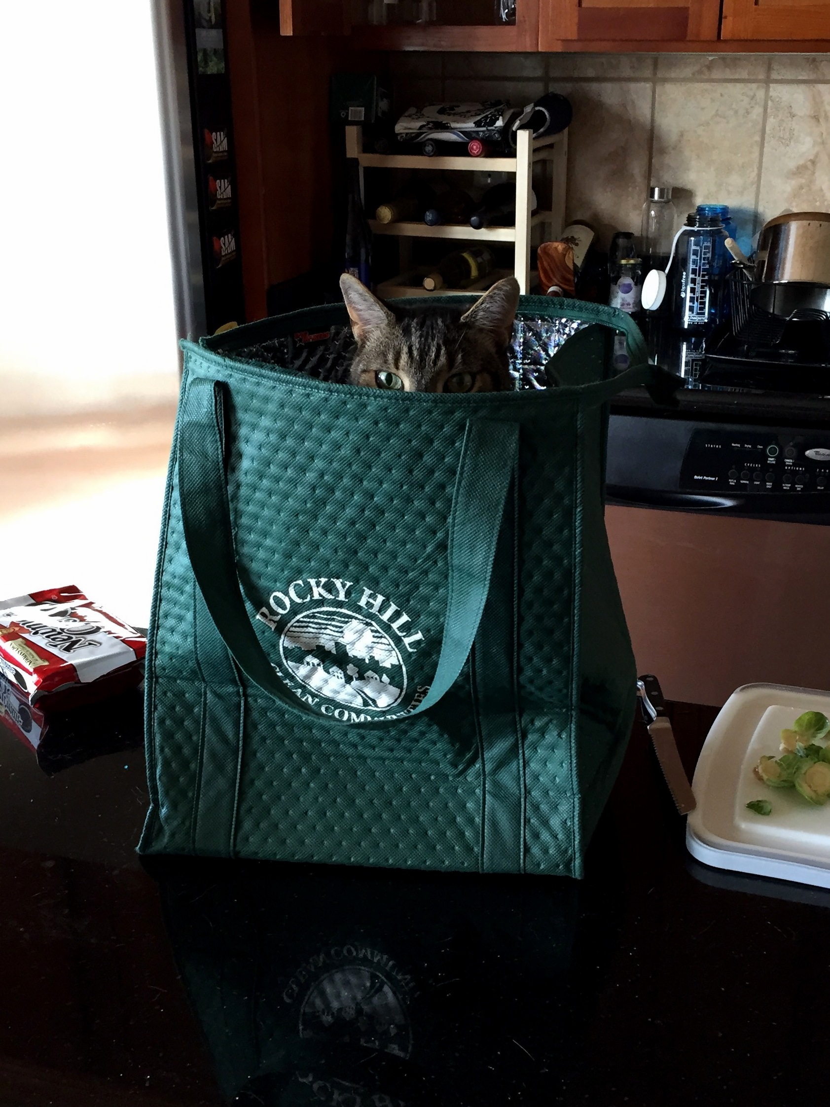 Helping with the groceries